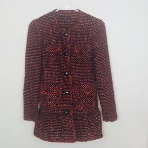burgundy mid wool coat for fall and winter